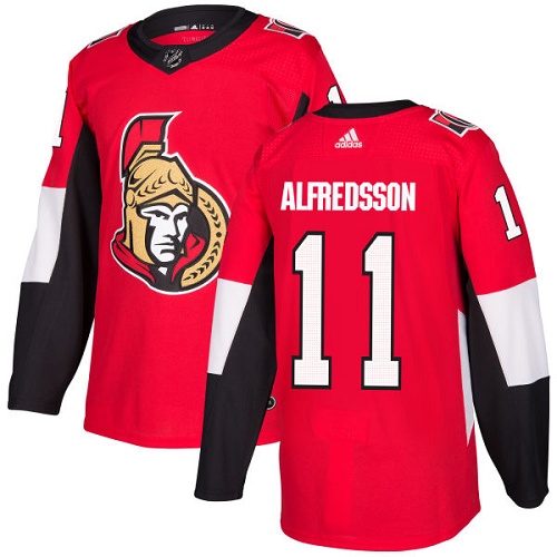 Adidas Men Ottawa Senators 11 Daniel Alfredsson Red Home Authentic Stitched NHL Jersey